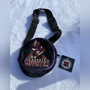 Faux Fur Black Vintages Phoenix Coyotes Bag New With Tags Adjustable Unisex